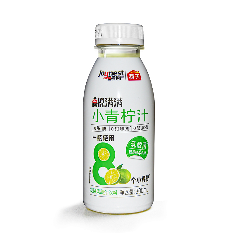 海天喜悅滿滿小青檸汁發(fā)酵果蔬汁飲料301ml